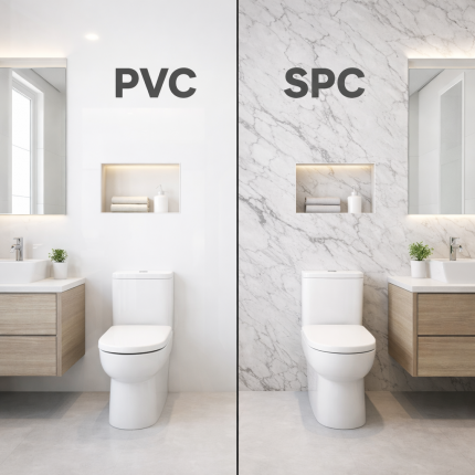 Панели за баня – PVC или SPC? Разлики, цени и избор