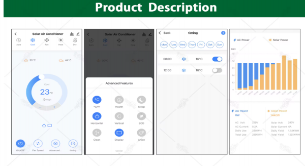 Хибриден соларен климатик 18000 BTU