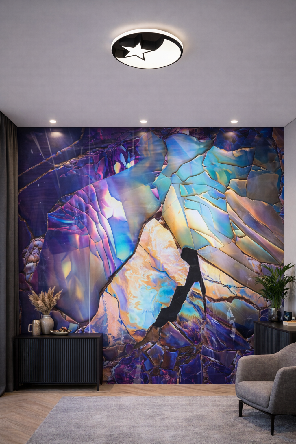 Луксозен комплект PVC панели – Кристален ефект, 3 броя (1200×2800×3 мм) INTER 38