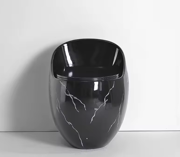 Дизайнерски моноблок с ергономична форма/ черен мрамор