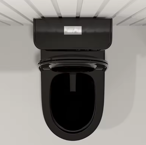 Керамичен моноблок Черен гланц – дизайнерски пепит