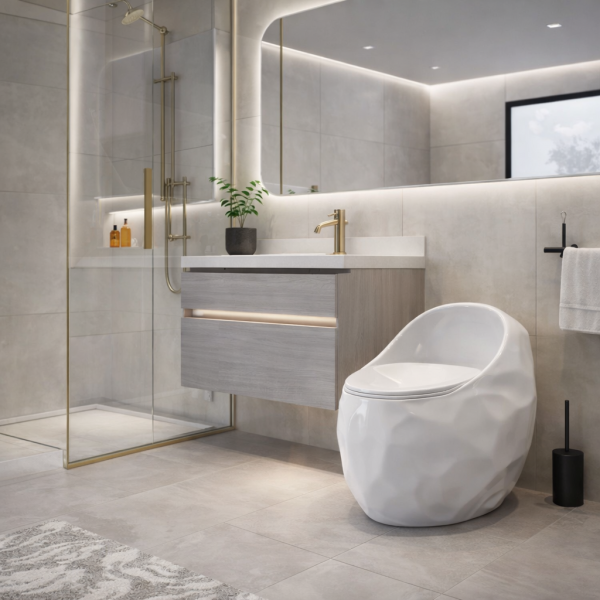 Дизайнерски моноблок с ергономична форма за естествен комфорт