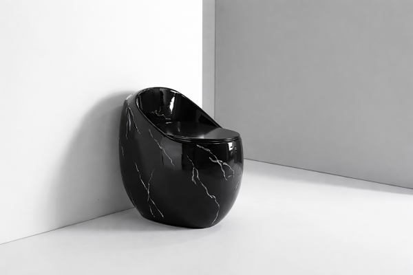 Дизайнерски моноблок с ергономична форма/ черен мрамор