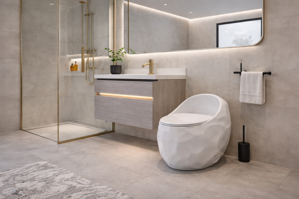 Дизайнерски моноблок с ергономична форма за естествен комфорт