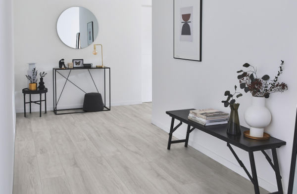 Ламиниран паркет Дъб Емпайър Сив 7001, 8 мм, AC4, 4V фаска