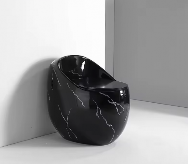 Дизайнерски моноблок с ергономична форма/ черен мрамор