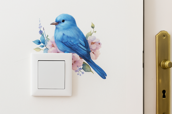 Самозалепващ стикер за електрически ключ-Птичка