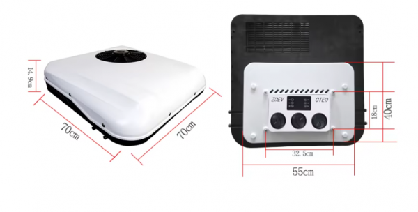 Таванен климатик за каравана , кемпер, камион 24 V БЯЛ