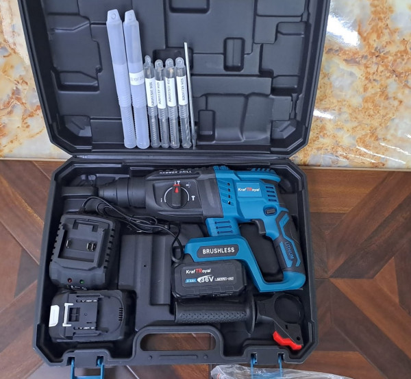 Акумулаторен Перфоратор 36V 8.0Ah Kraft Бормашина SDS PLUA 2x батерии