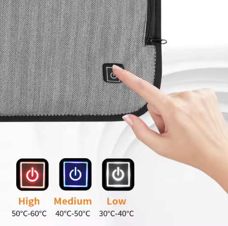 Отопляема възглавница за седалка с USB захранване – работи с пауърбанк