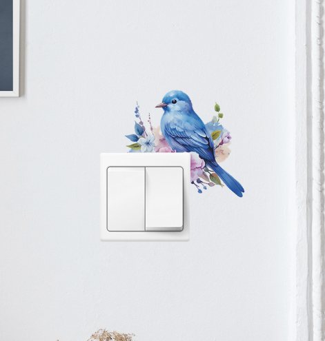 Самозалепващ стикер за електрически ключ-Птичка