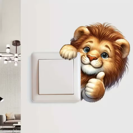 Самозалепващ стикер за електрически ключ – Лъвче