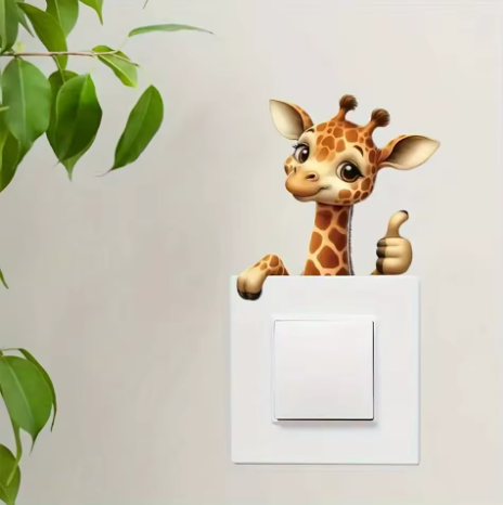 Самозалепващ стикер за електрически ключ – Жирафче