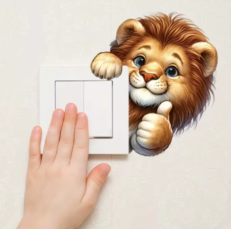 Самозалепващ стикер за електрически ключ – Лъвче