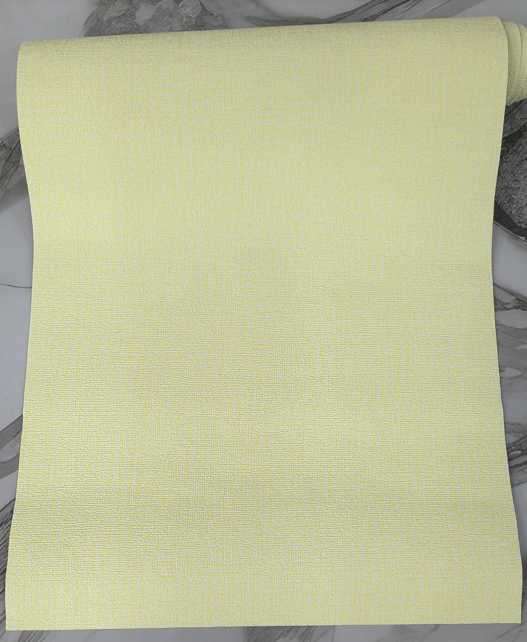 Самозалепващ PVC тапет „Лен“ — цвят жълт